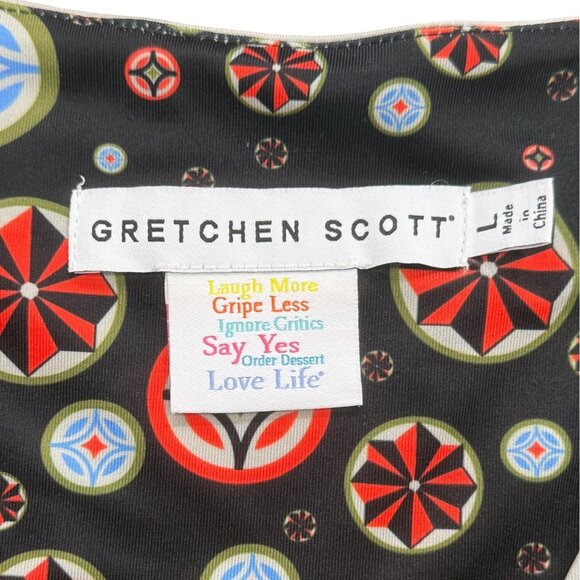 Gretchen Scott Womens Size L Dress Jersey Bordertown Ditto Equestrian V-Neck - Picture 5 of 9